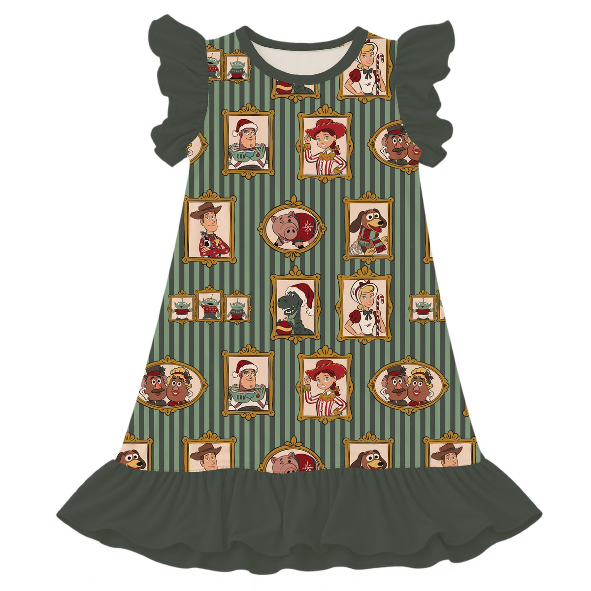 PRE-ORDER Christmas Round Up Ruffle Nightgown