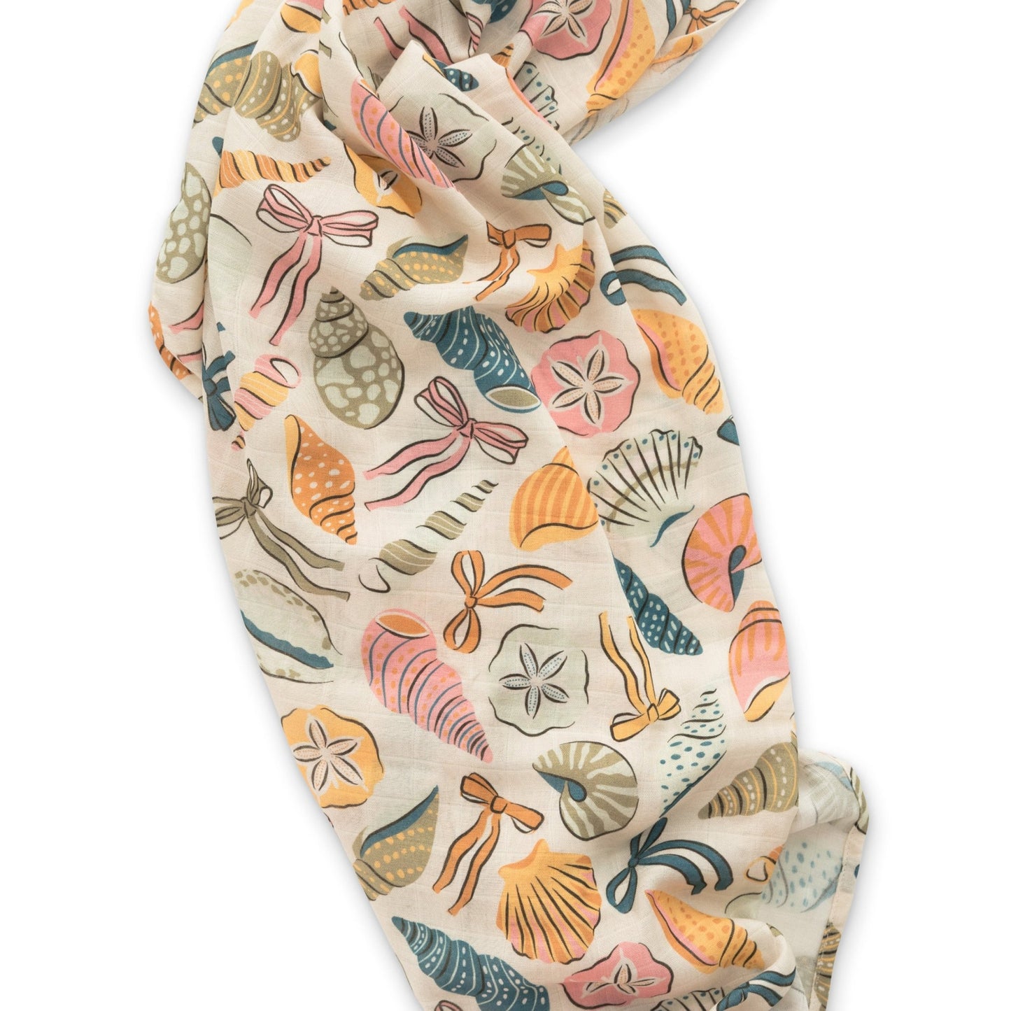 Coastal Bows Muslin Swaddle BlanketMuslin Swaddle BlanketEllie Sue