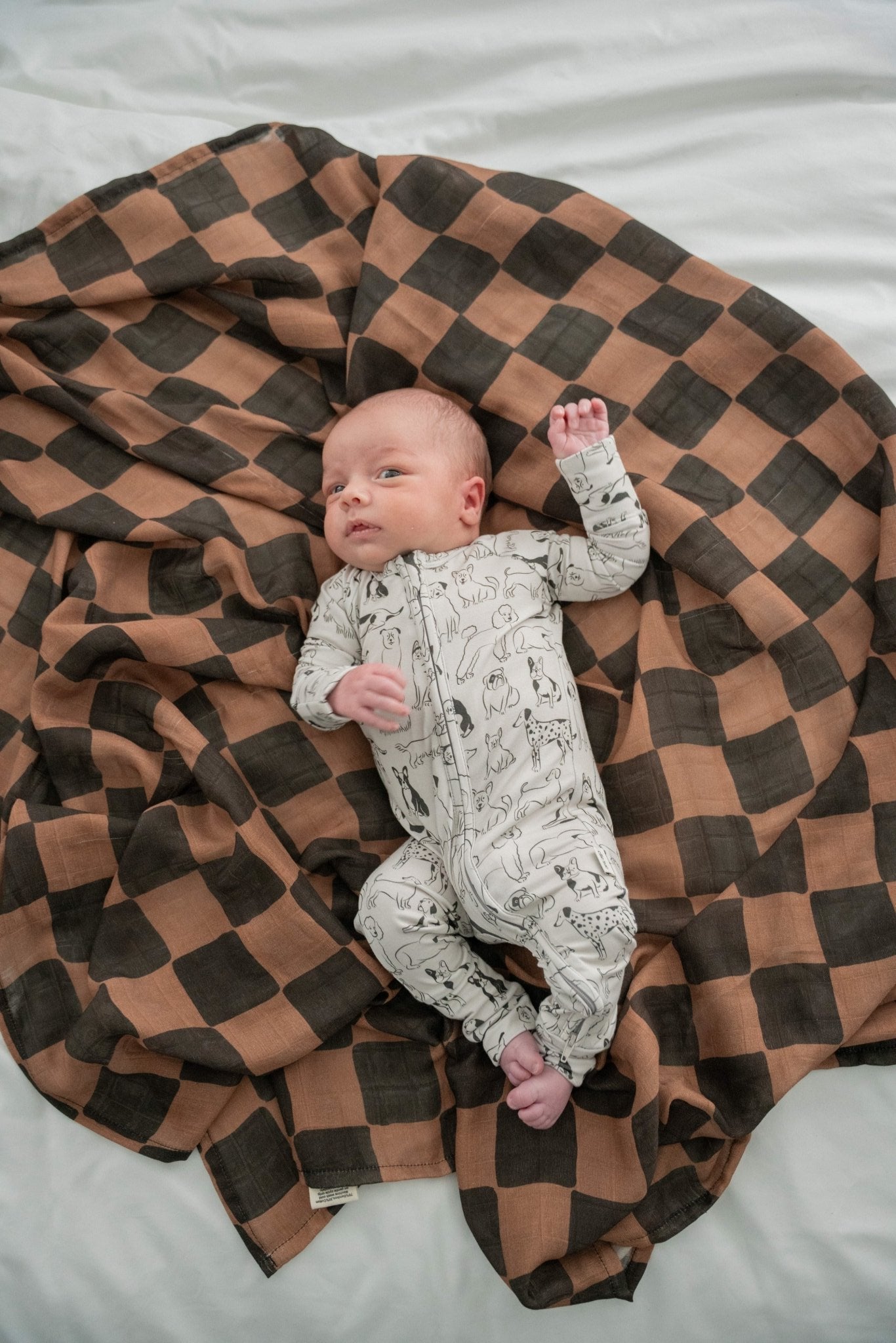 Ink & Earth Checkerboard Muslin Swaddle BlanketMuslin Swaddle BlanketEllie Sue