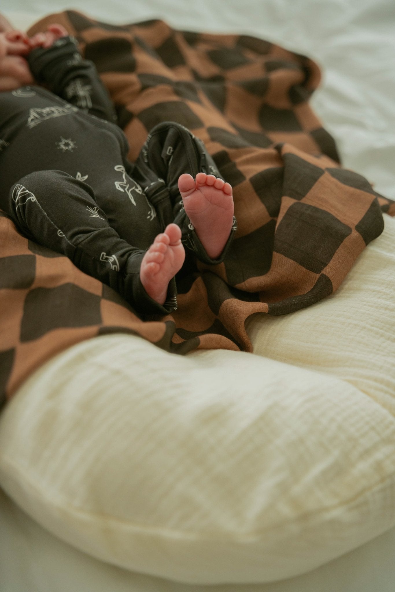 Ink & Earth Checkerboard Muslin Swaddle BlanketMuslin Swaddle BlanketEllie Sue