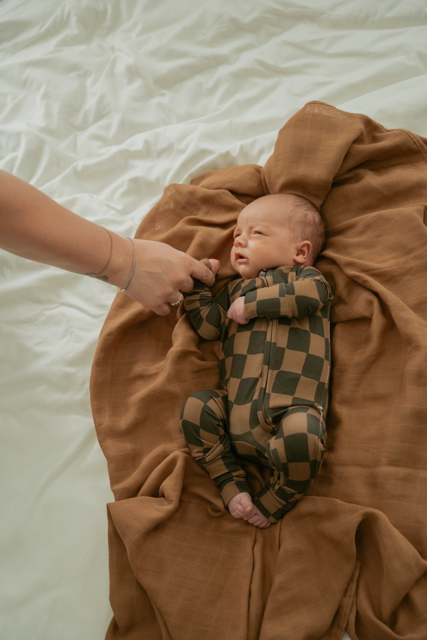 Ink & Earth Checkerboard Zipper RomperZipper RomperEllie Sue0 - 3 Months