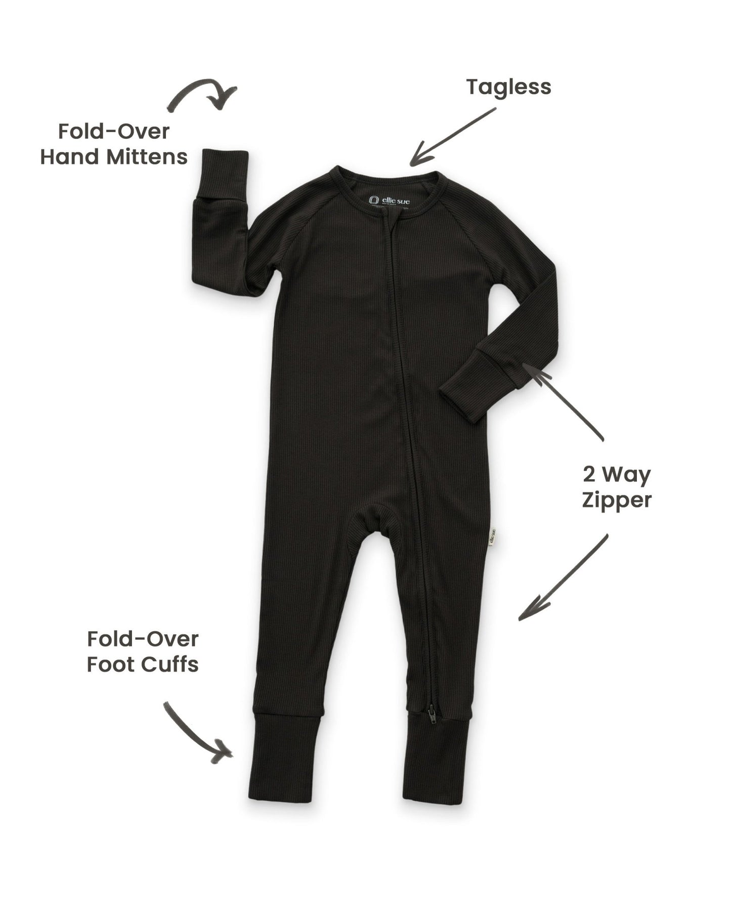 Onyx Zipper RomperZipper RomperEllie Sue0 - 3 Months