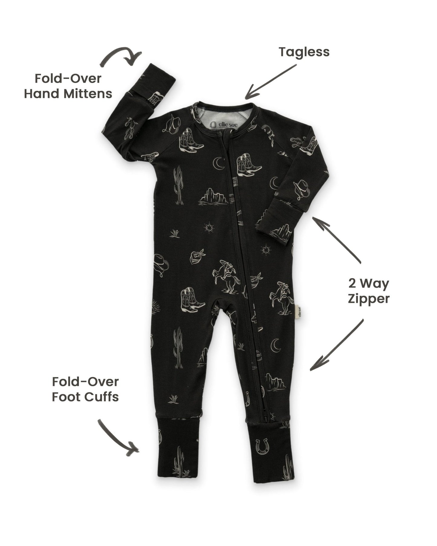 Western Zipper RomperZipper RomperEllie Sue0 - 3 Months