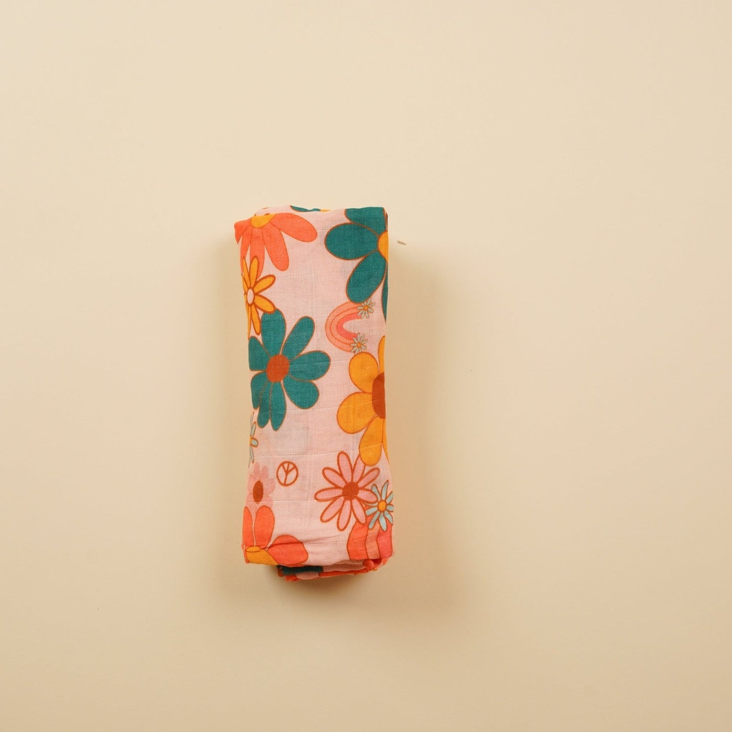Flower Power Muslin Blanket
