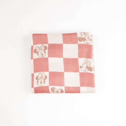 Rose Checkers Muslin Blanket