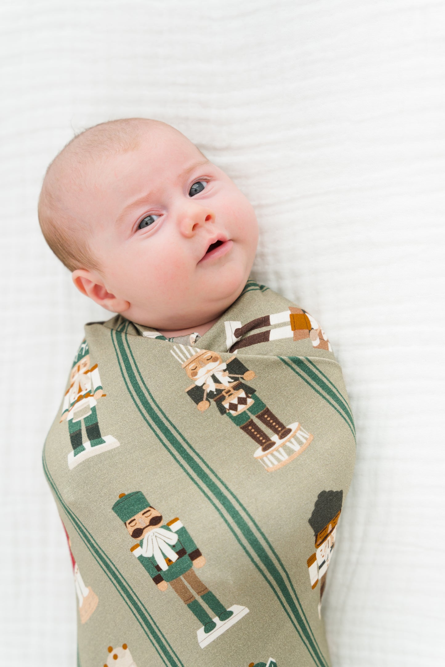 Nutcracker Parade Stretch Swaddle Blanket