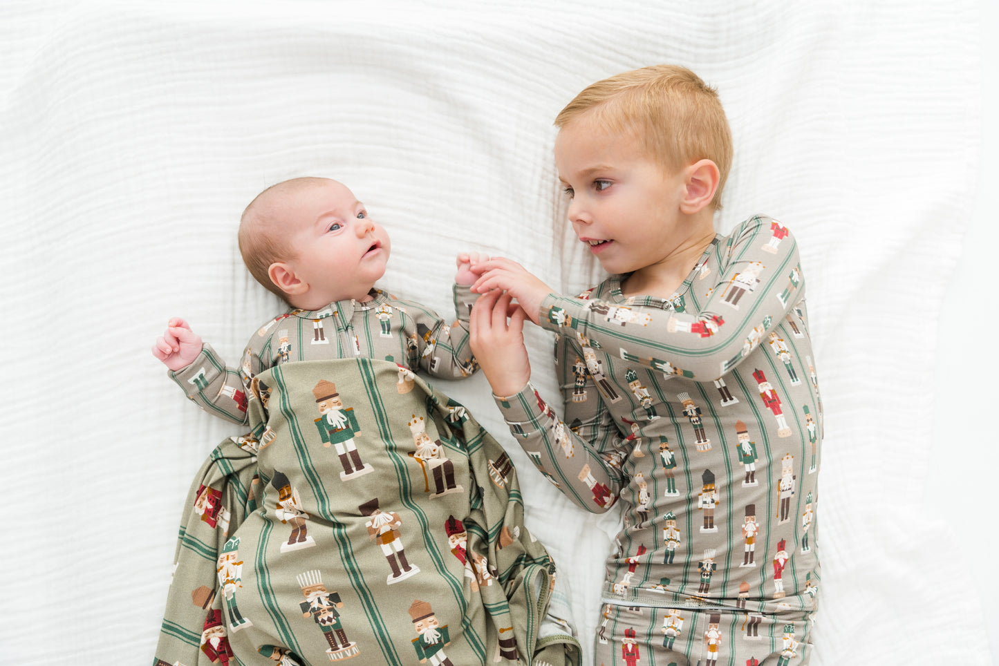 Nutcracker Parade Stretch Swaddle Blanket