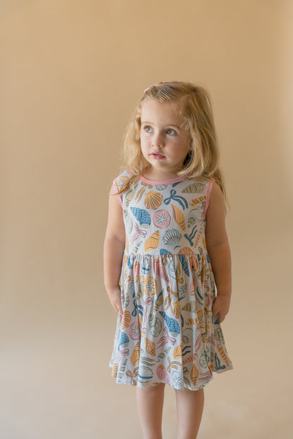 Coastal Bows Twirl Dress