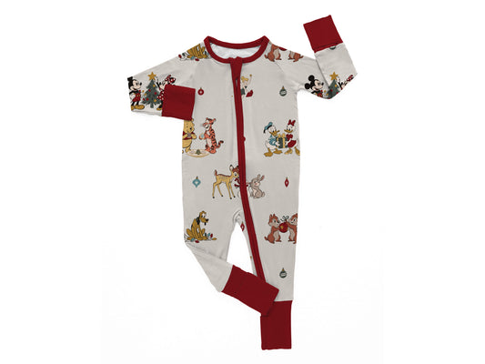 PRE-ORDER Storybook Christmas Zipper Romper
