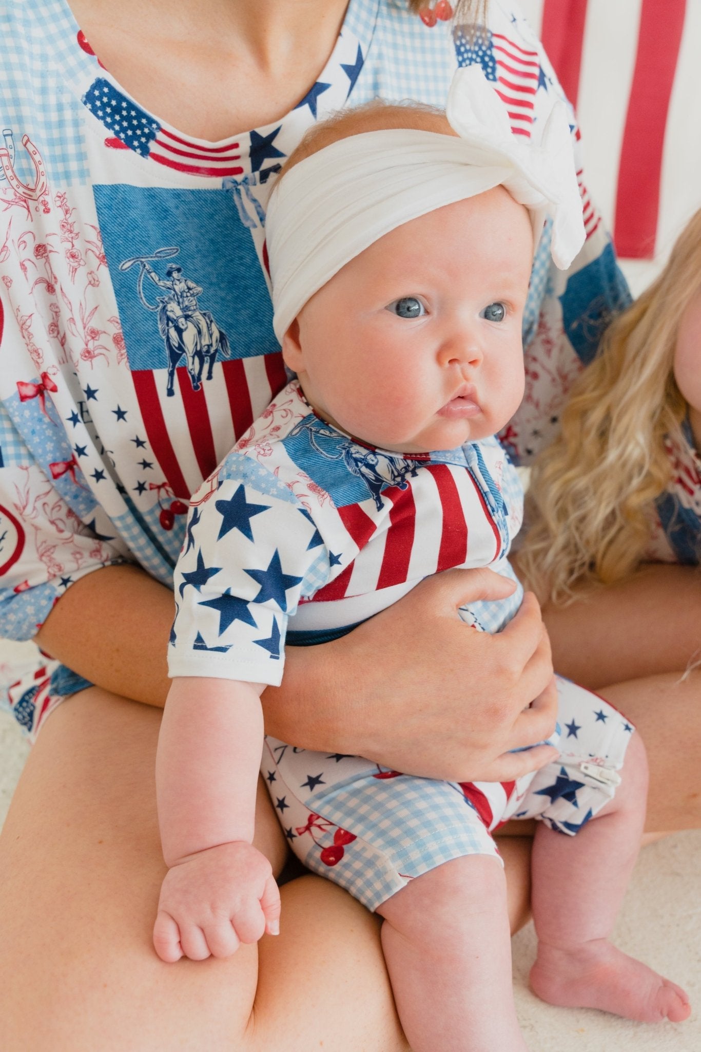 American Sweetheart Shortie Zip RomperShortie Zip RomperEllie Sue0-3M