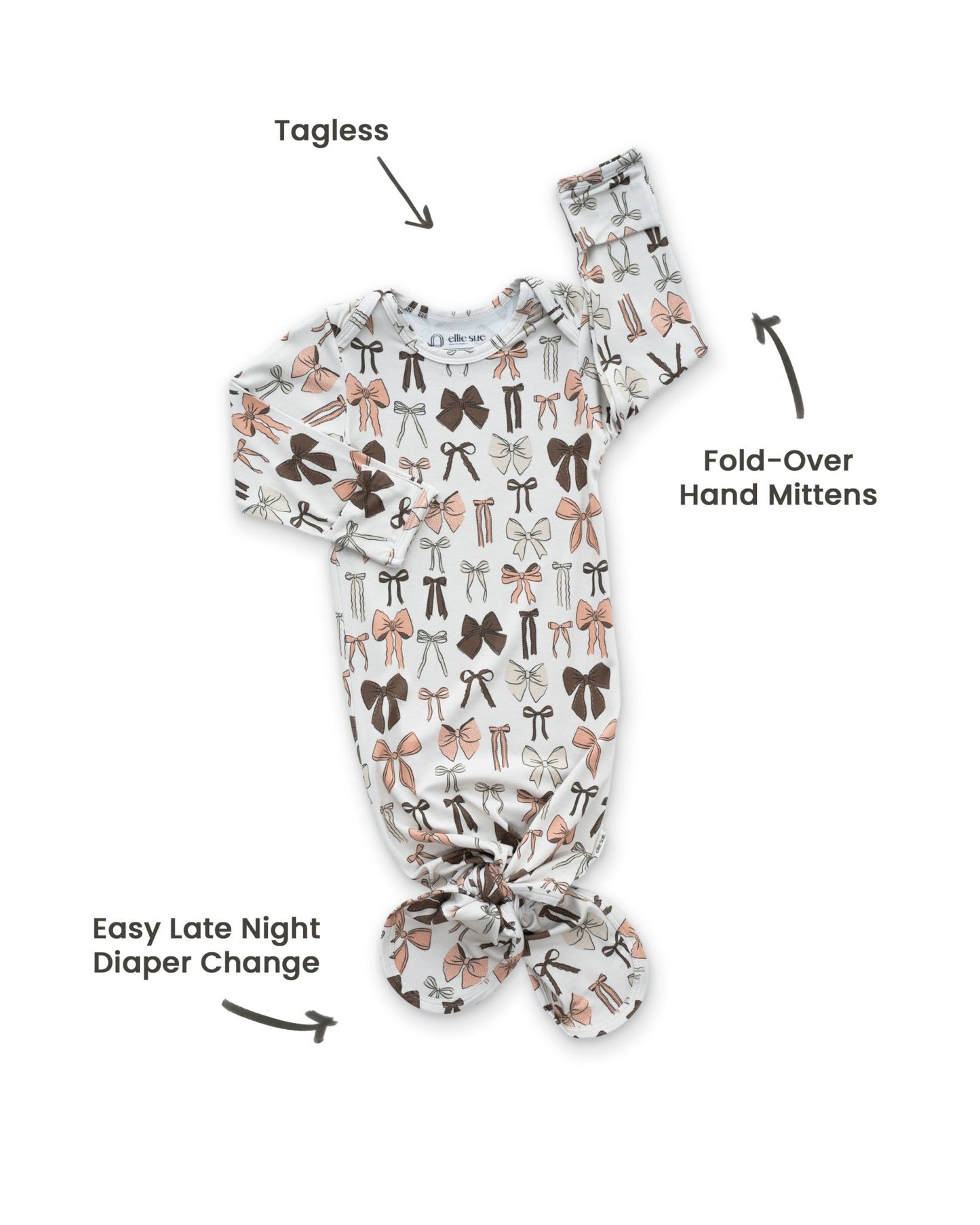 Bows Knotted GownKnotted GownEllie Sue0 - 6M