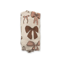 Bows Stretch Swaddle Blanket