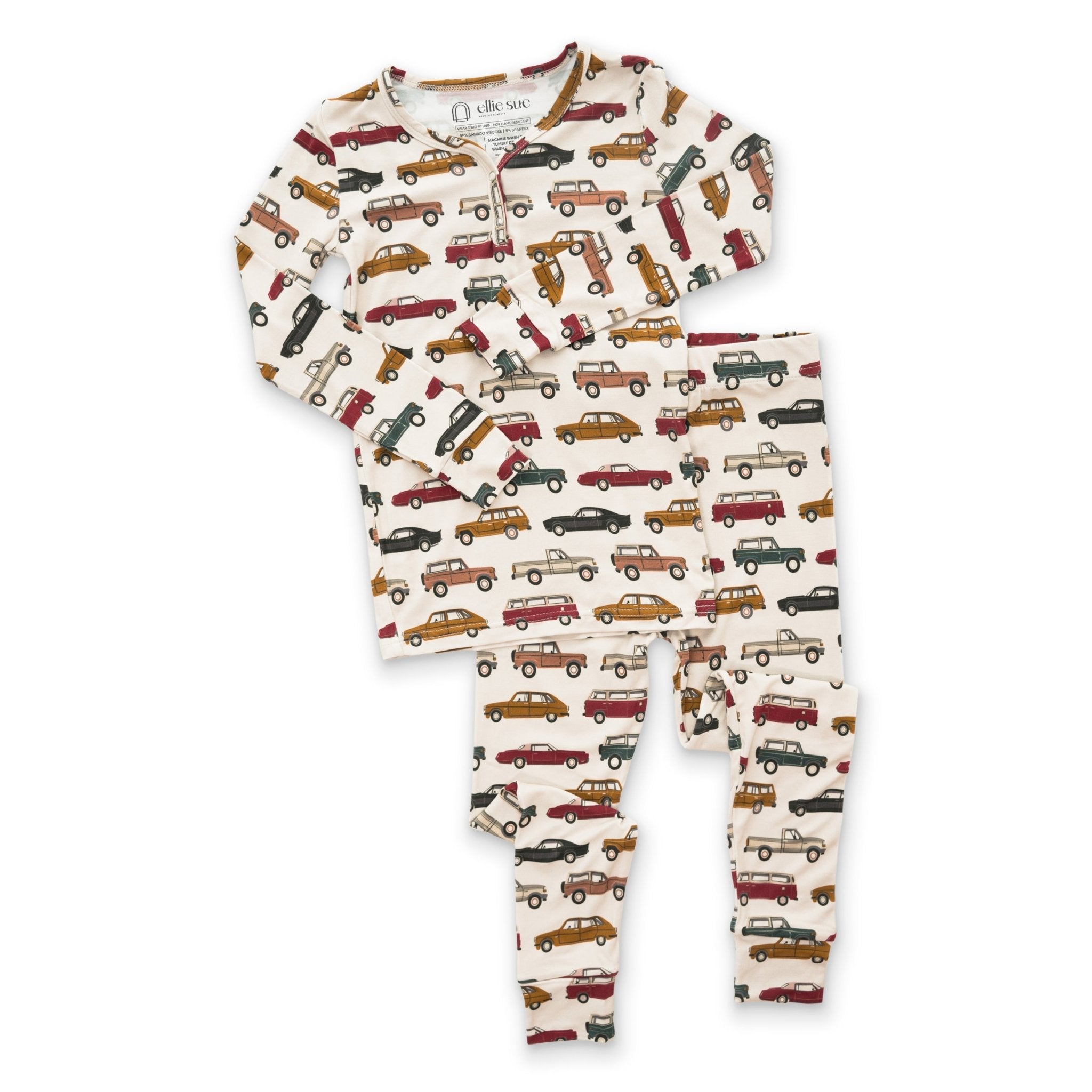 Cars Kids Pajama Set in Stretchy Bamboo – Soft & Breathable