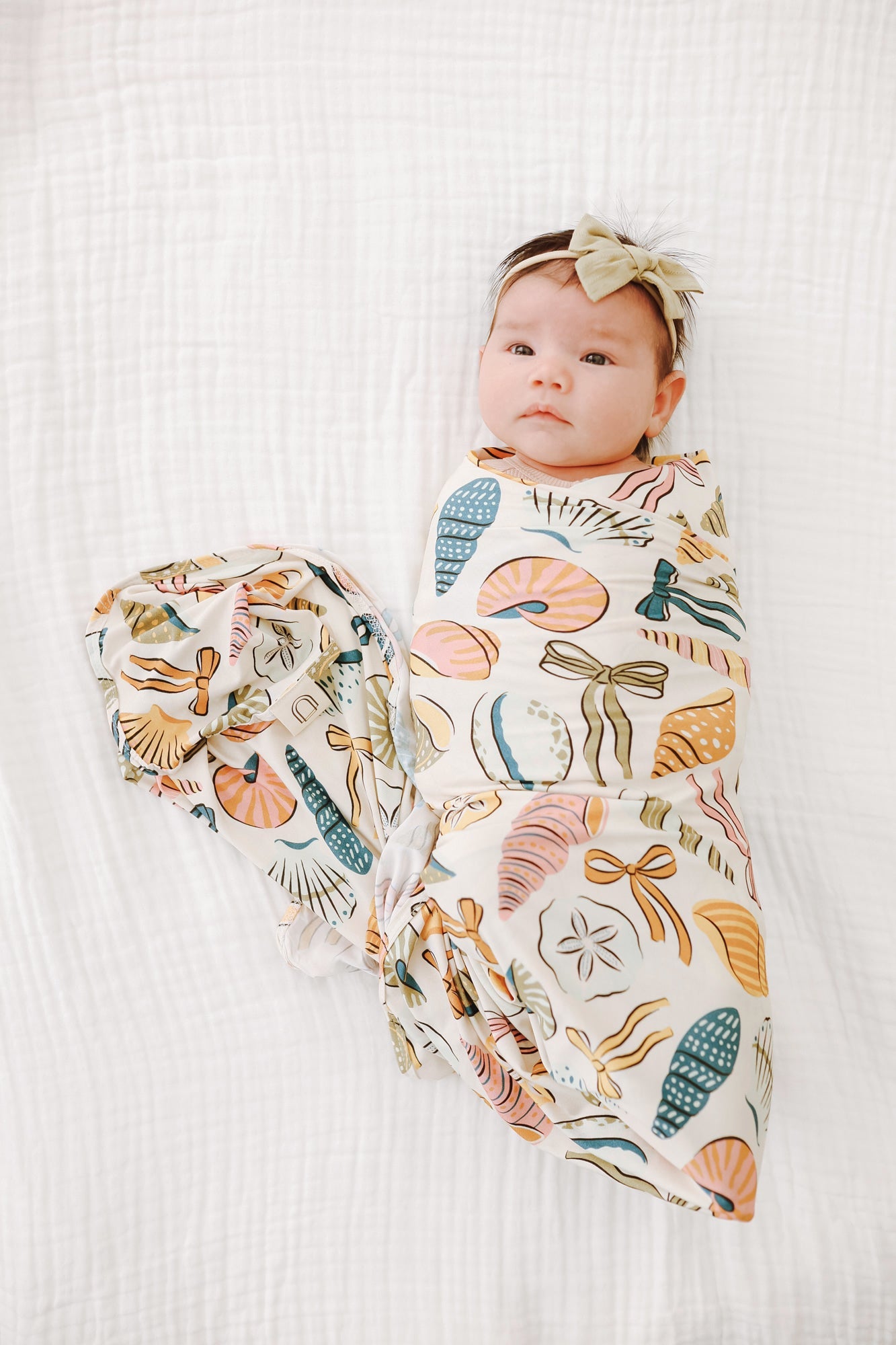 Coastal Bows Stretch Swaddle BlanketStretch Swaddle BlanketEllie Sue