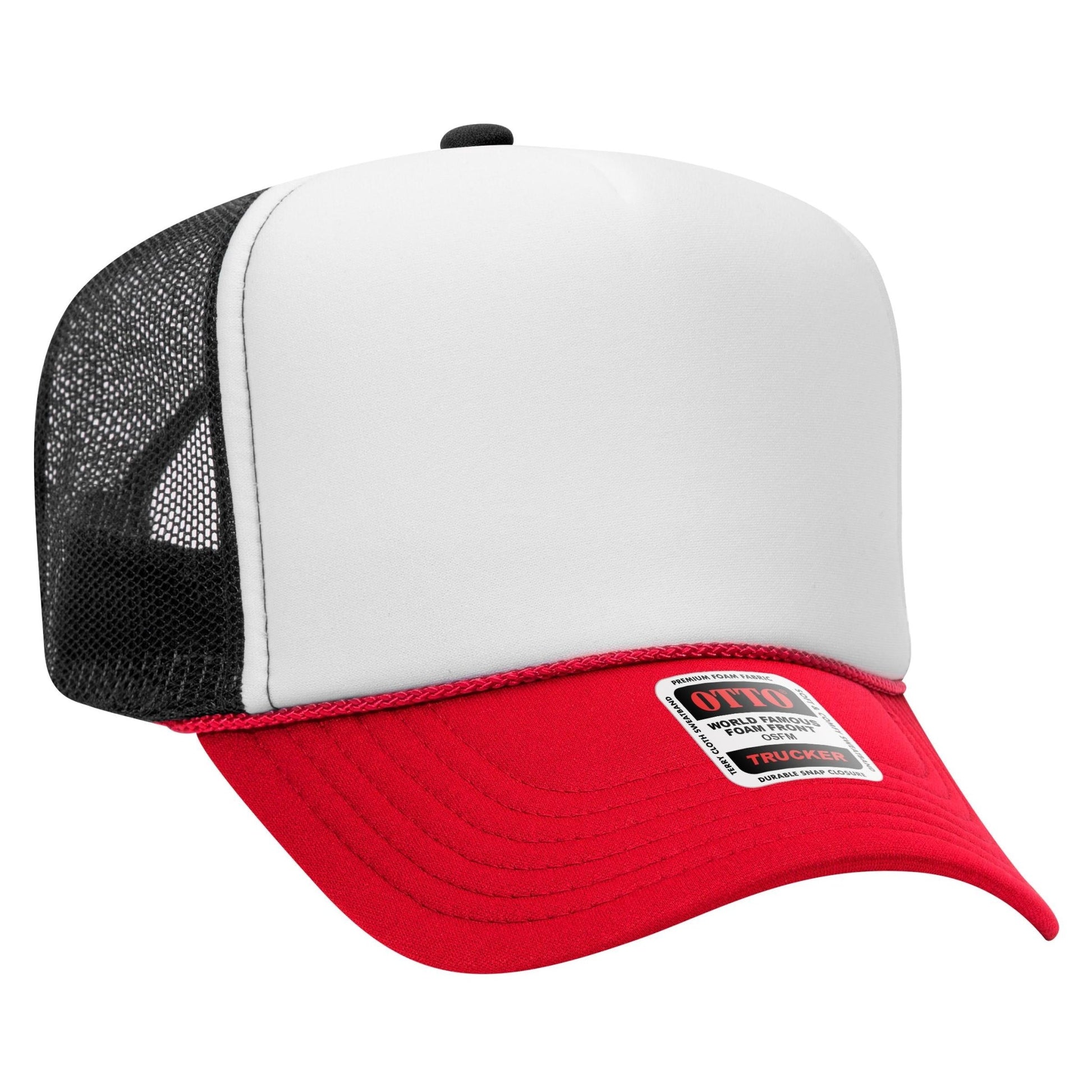 Custom Trucker HatHatEllie SueRed / White / Black