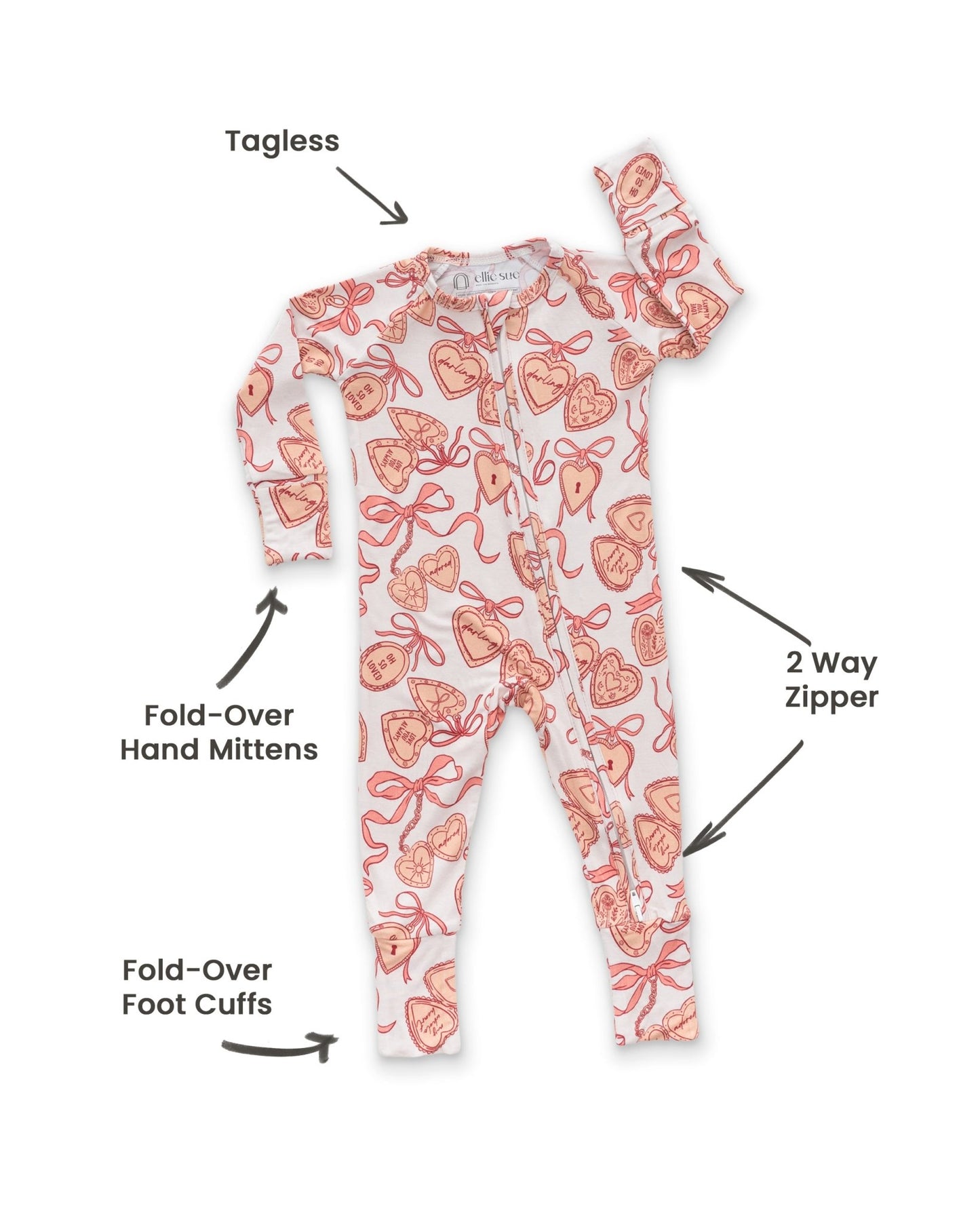 Darling Zipper RomperZipper RomperEllie Sue0 - 3M