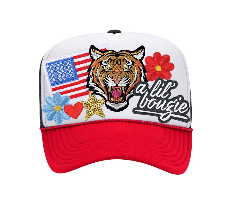 Ellie Sue Premade Trucker HatsHatEllie SueFlag & Tiger