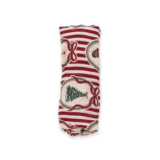 Peppermint Dreams Muslin Swaddle Blanket