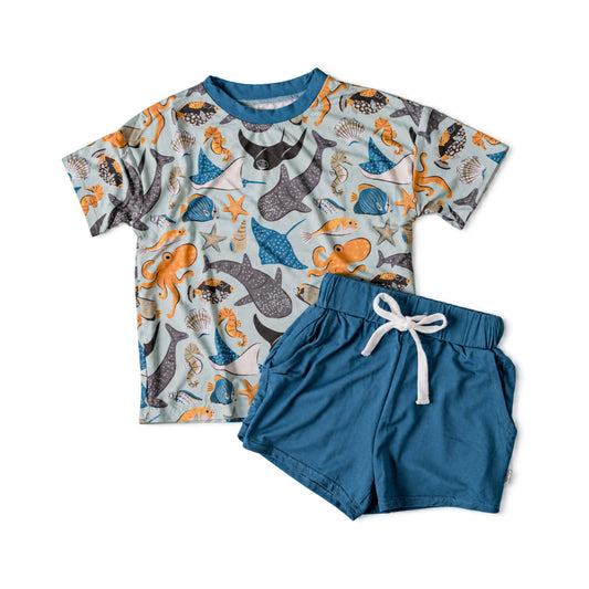 Seabound Toddler Short Set
