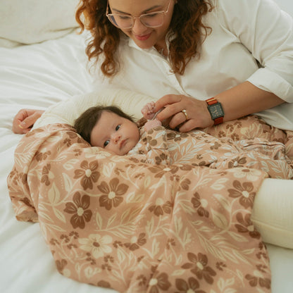 Floral Muslin Swaddle BlanketMuslin Swaddle BlanketEllie Sue