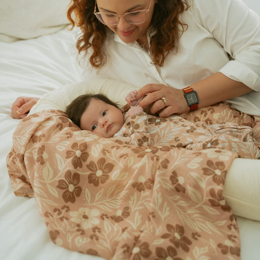 Floral Muslin Swaddle BlanketMuslin Swaddle BlanketEllie Sue