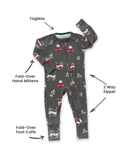 Heart Throb Zipper RomperZipper RomperEllie Sue0 - 3M