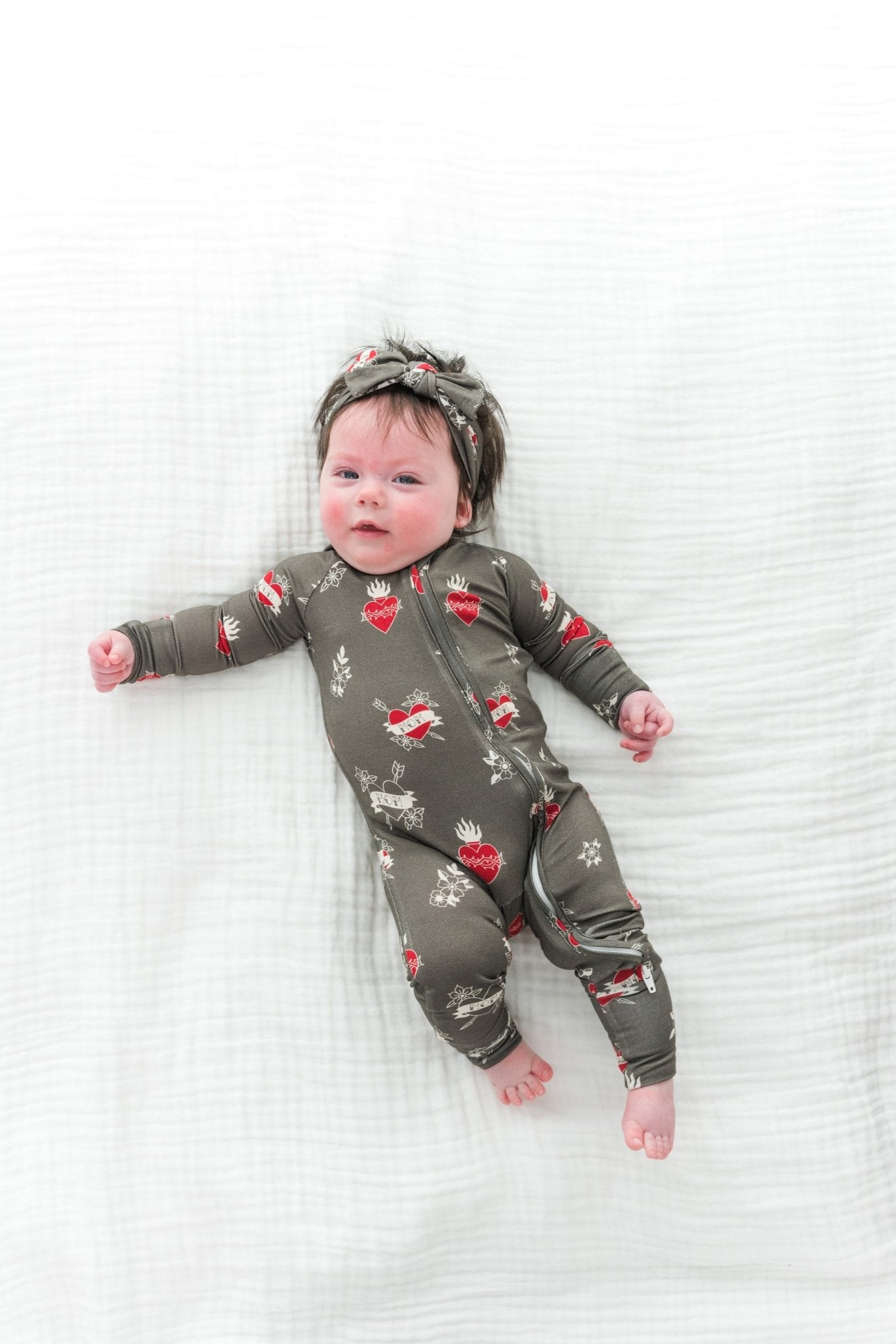 Heart Throb Zipper RomperZipper RomperEllie Sue0 - 3M