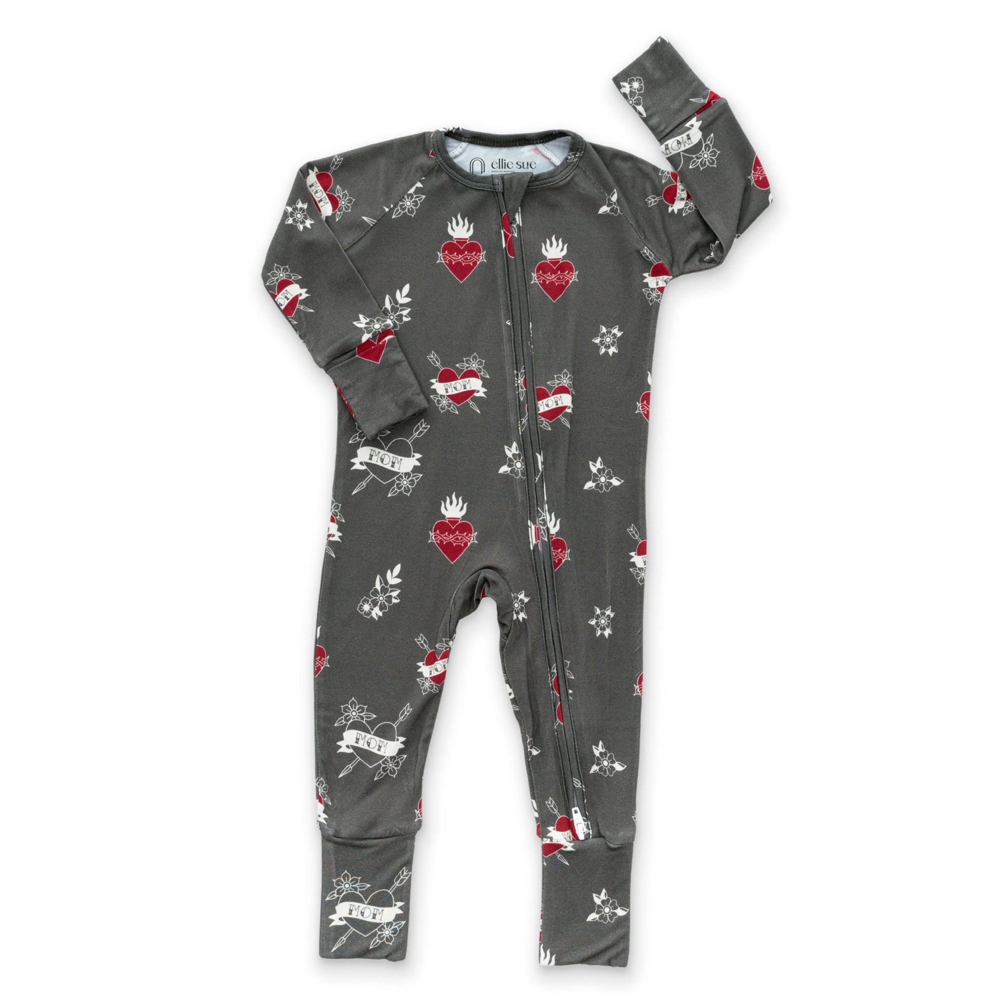 Heart Throb Zipper RomperZipper RomperEllie Sue0 - 3M