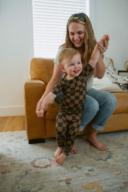 Ink & Earth Checkerboard 2pc Pajama SetPajamasEllie Sue18 - 24 Months