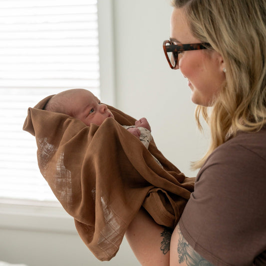 Mocha Muslin Swaddle BlanketMuslin Swaddle BlanketEllie Sue