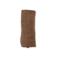 Mocha Muslin Swaddle Blanket