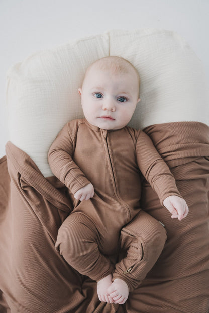 Mocha Zipper RomperZipper RomperEllie Sue0 - 3 Months