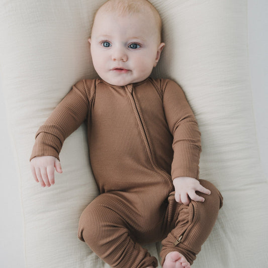 Mocha Zipper RomperZipper RomperEllie Sue0 - 3 Months