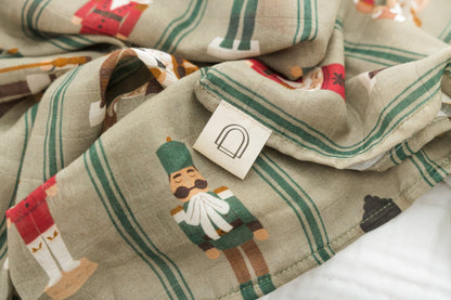 Nutcracker Parade Muslin Swaddle BlanketMuslin Swaddle BlanketEllie Sue