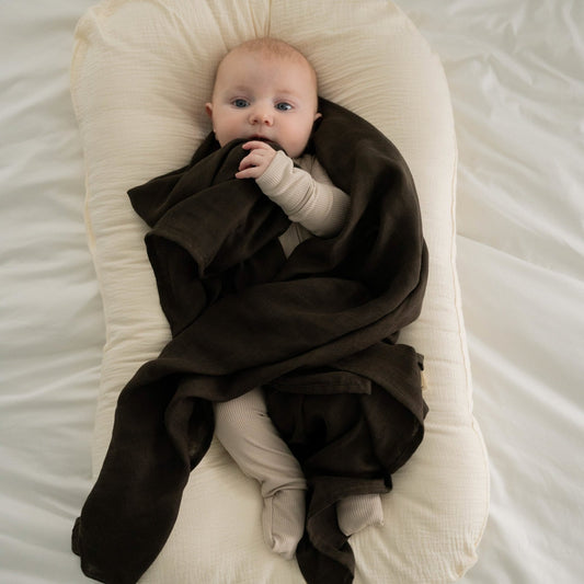 Onyx Muslin Swaddle BlanketMuslin Swaddle BlanketEllie Sue
