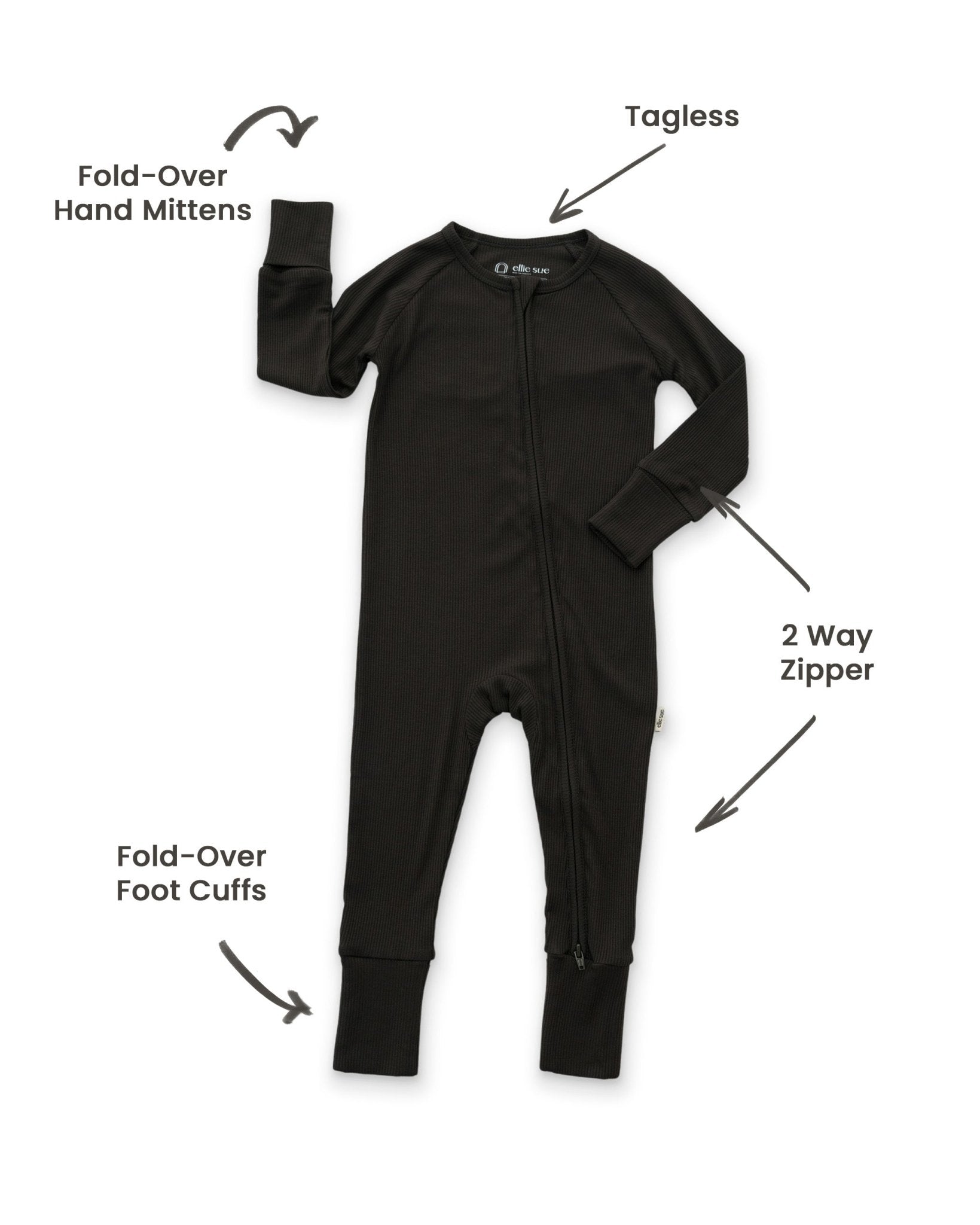 Onyx Zipper RomperZipper RomperEllie Sue0 - 3 Months