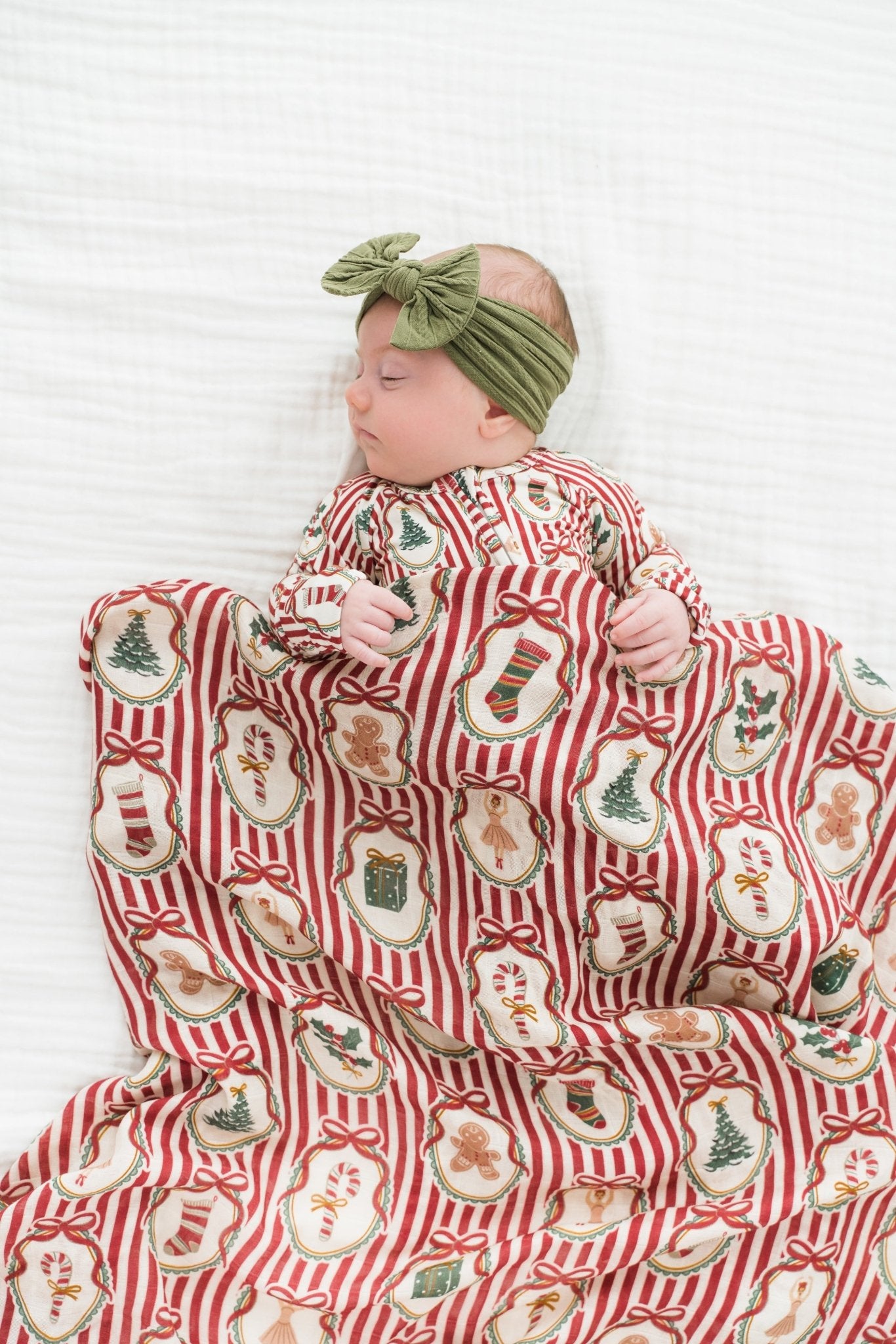 Peppermint Dreams Muslin Swaddle BlanketMuslin Swaddle BlanketEllie Sue