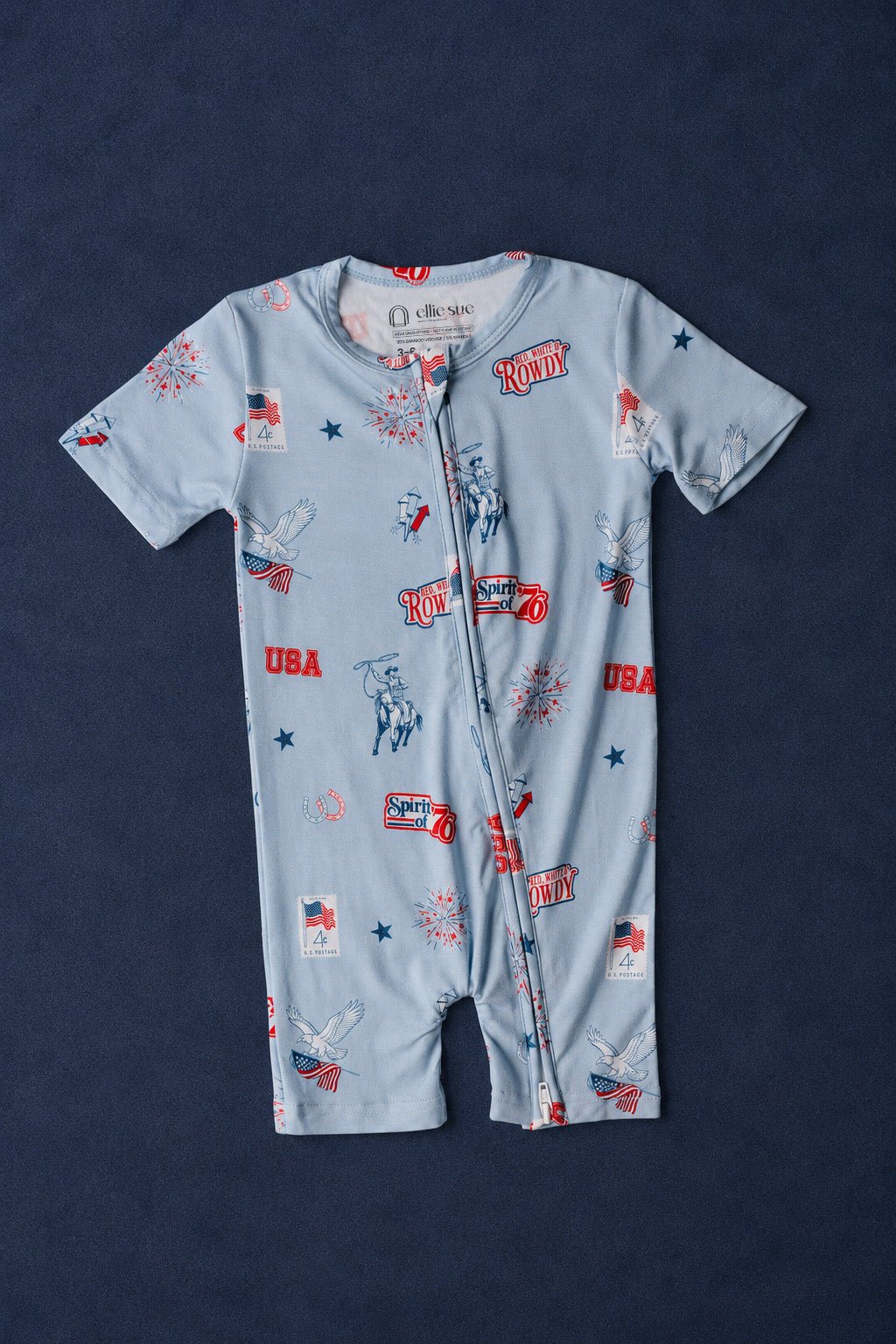 Rowdy Shortie Zip RomperShortie Zip RomperEllie Sue0-3M