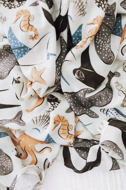Seabound Muslin Swaddle BlanketMuslin Swaddle BlanketEllie Sue