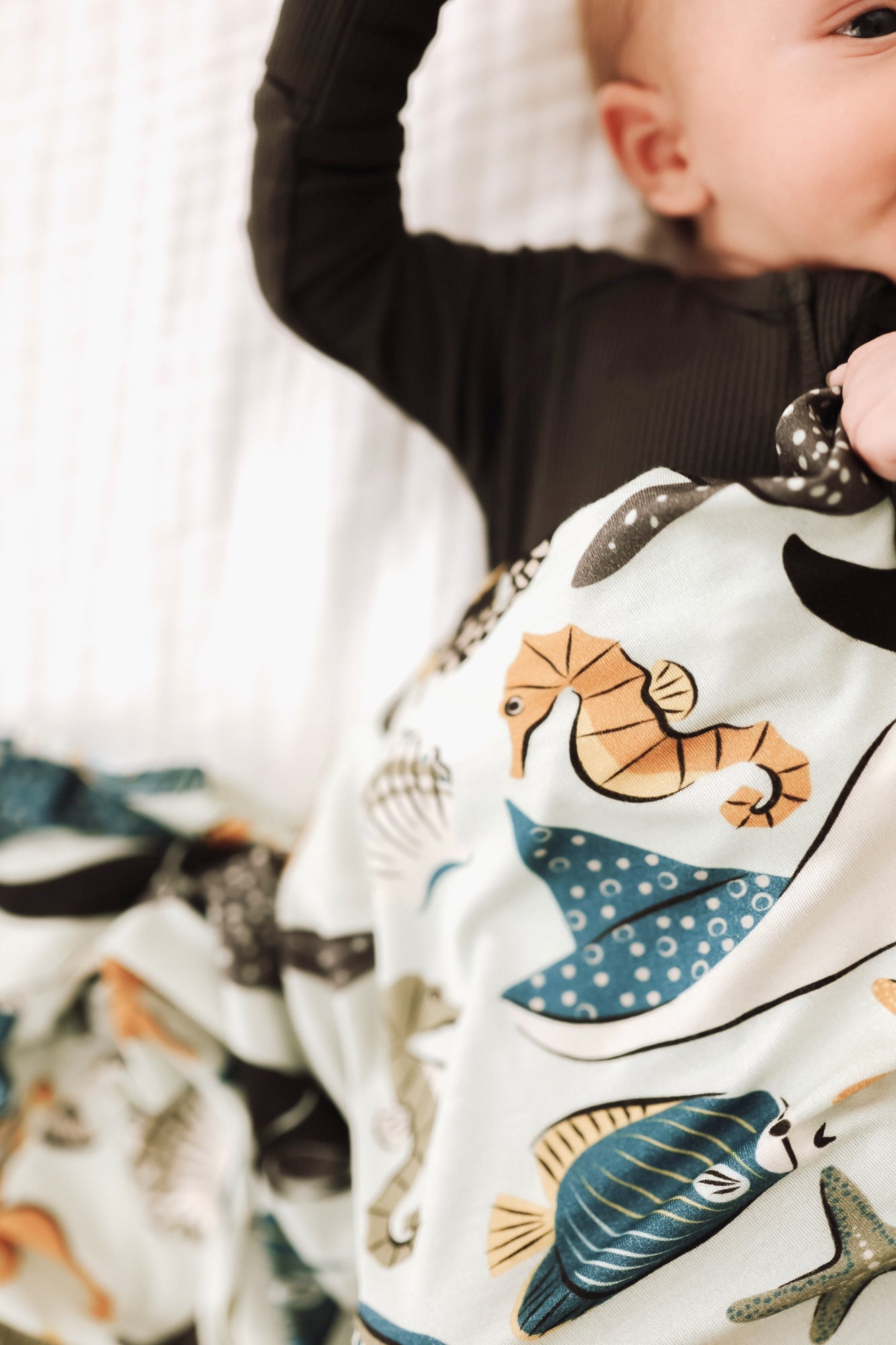 Seabound Stretch Swaddle BlanketStretch Swaddle BlanketEllie Sue