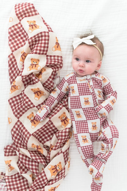 Teddy Muslin BlanketMuslin BlanketEllie Sue