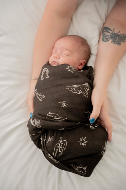 Western Muslin Swaddle BlanketMuslin Swaddle BlanketEllie Sue