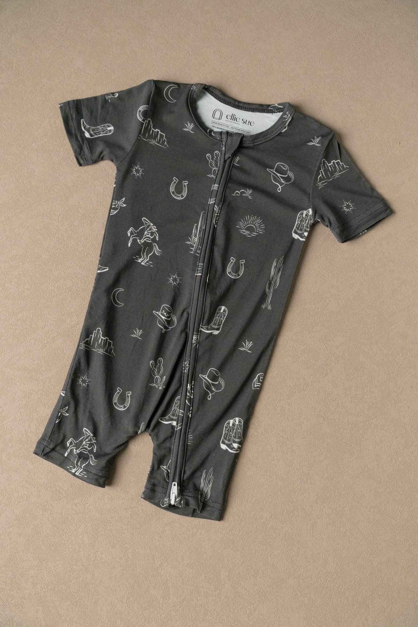 Western Shortie Zip RomperShortie Zip RomperEllie Sue0 - 3M