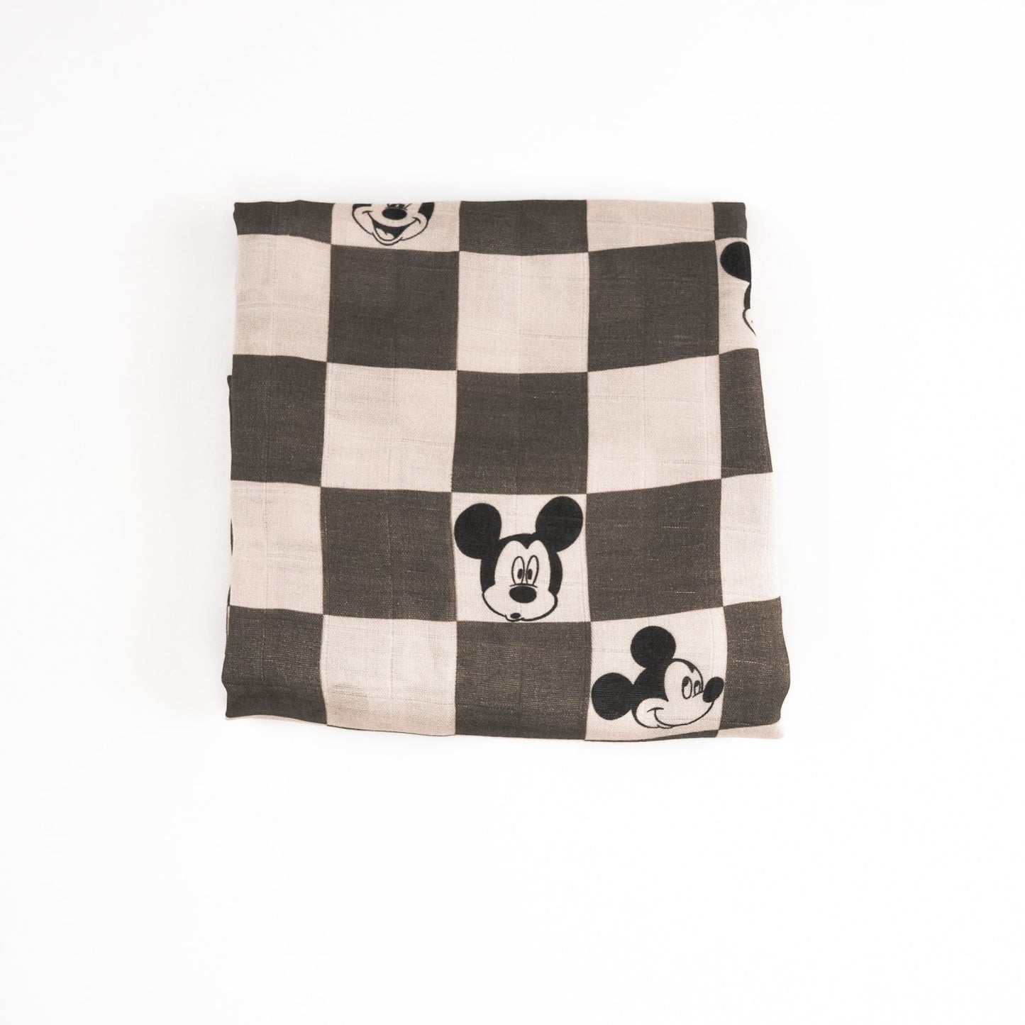 Charcoal Checkers Muslin Blanket