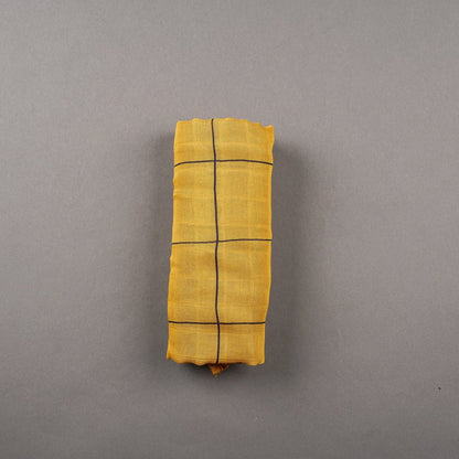 Mustard Grid Muslin Blanket